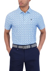 Ben Sherman Psychedelic Helmet Tech Jersey Sports Fit Polo - Blue