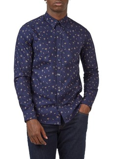 Ben Sherman Regular Fit Floral Cotton Button-Down Shirt