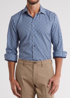 Ben Sherman Slim Fit All Way Stretch Performance Button-Up Shirt in Blue/White at Nordstrom Rack