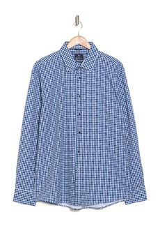 Ben Sherman Slim Fit All Way Stretch Performance Button-Up Shirt in Blue/White at Nordstrom Rack