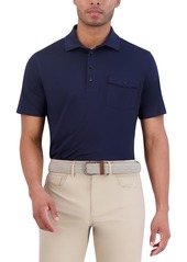 Ben Sherman Solid Tech Pique Sports Fit Pocket Polo - Navy