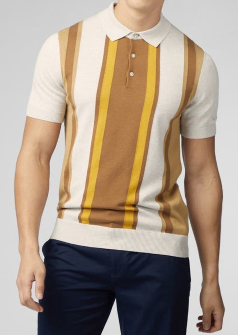 Ben Sherman Vertical Stripe Polo Sweater