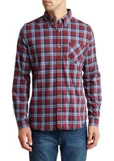 Ben Sherman Winter Madras Check Button-Up Shirt in Berry Wine at Nordstrom Rack