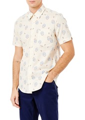 Men's Ben Sherman Slim Fit Digi Floral Print Short Sleeve Stretch Button-Down Shirt
