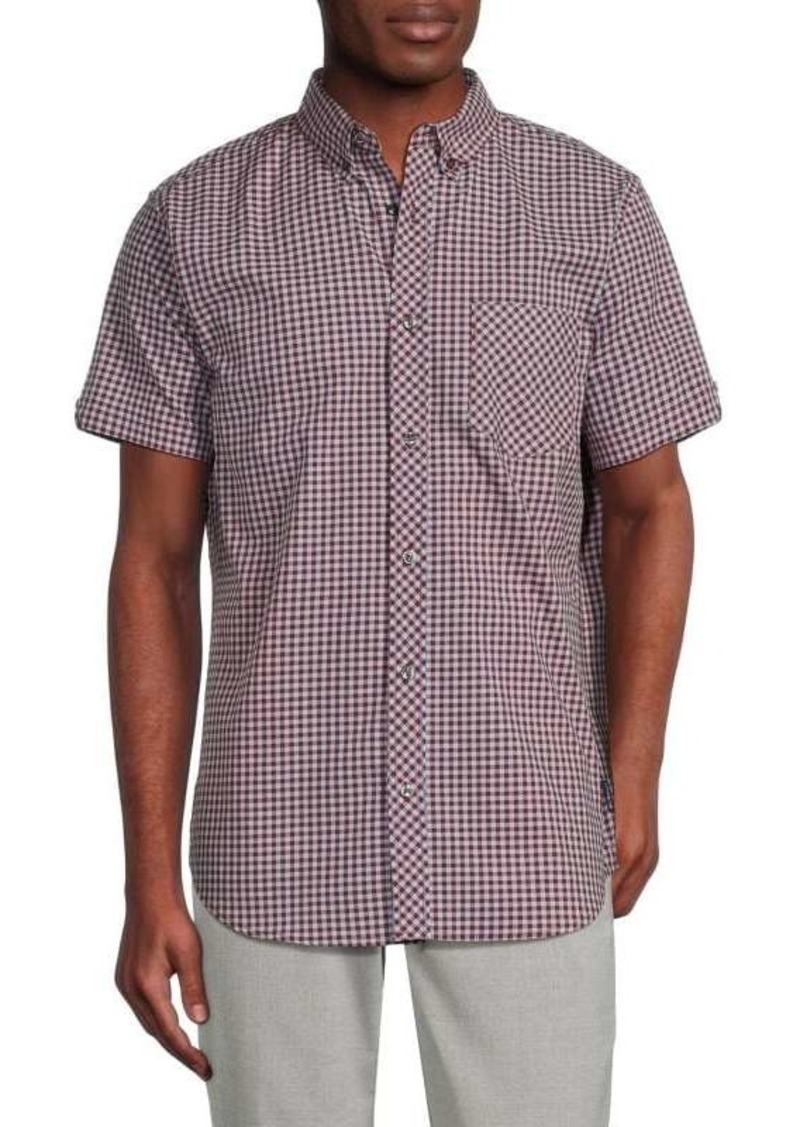 Ben Sherman Short Sleeve Gingham Button Down Shirt