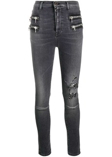 Ben Taverniti Unravel Project distressed-effect zip-detail denim jeans
