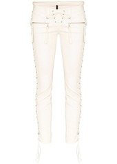 Ben Taverniti Unravel Project lace-up skinny trousers