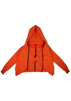 Ben Taverniti Unravel Project Orange Cotton 'Tie Front' Jacket