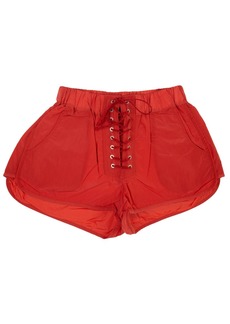 Ben Taverniti Unravel Project Unravel Project Lace Up Track Short Pants - Red