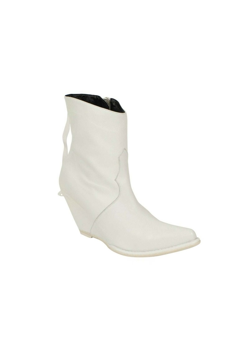 Ben Taverniti Unravel Project Unravel Project Leather Western Low Boots Shoes - White