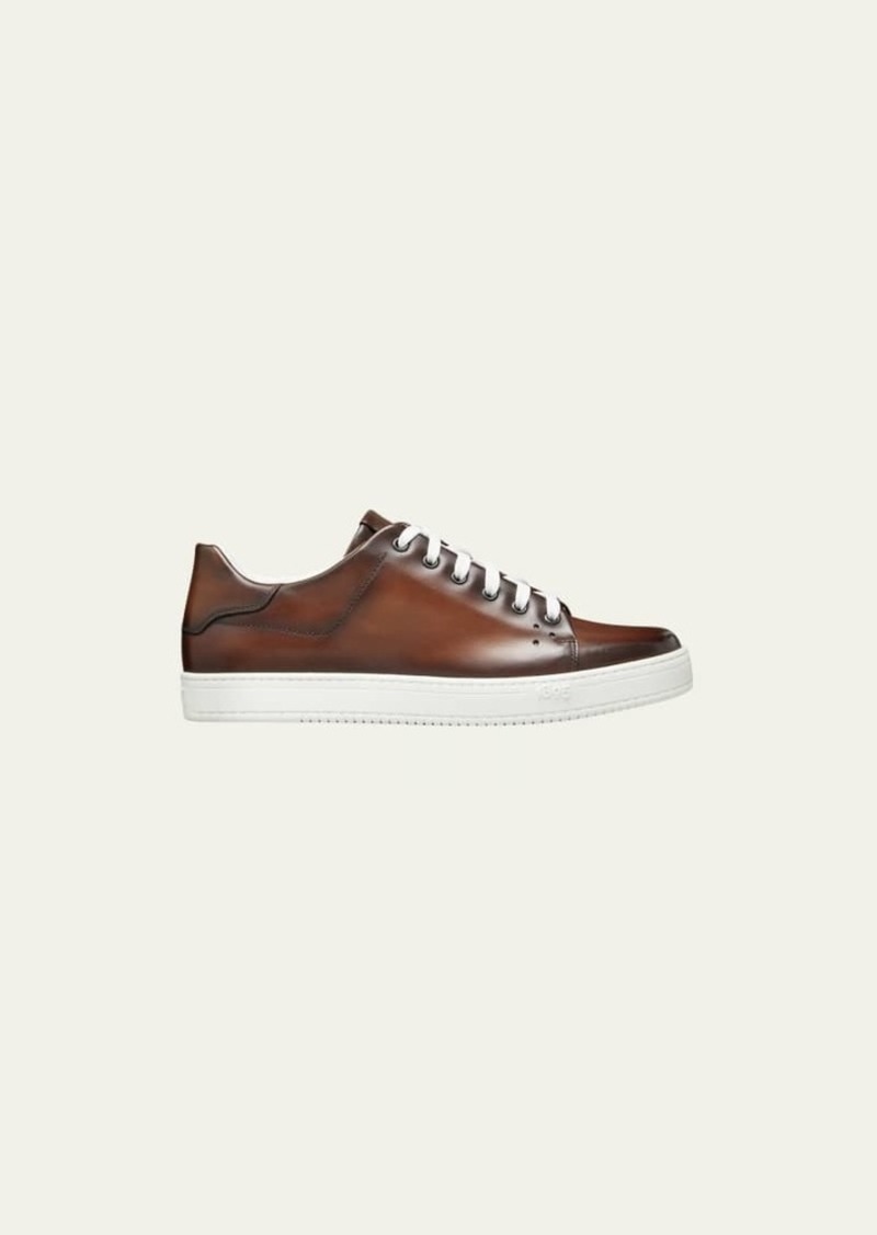 Berluti Men's Playtime Burnished Leather Sneakers