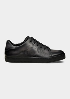 Berluti Men's Playtime Scritto Leather Low-Top Sneakers