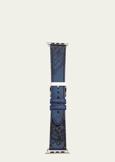 Berluti Men's Scritto Leather Apple Watch Strap  44mm