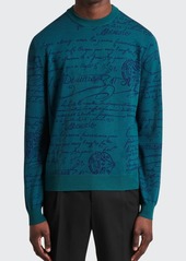 Berluti Men's Scritto Wool Sweater