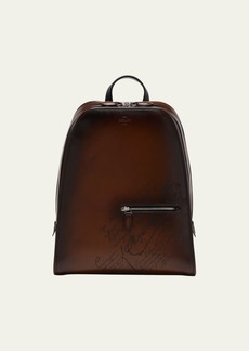 Berluti Men's Working Day Scritto Leather Backpack