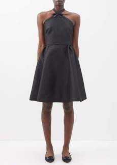Bernadette - Jones Bow-tied Satin Sleeveless Mini Dress - Womens - Black