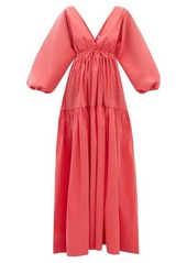 Bernadette - Marlow Puff-sleeve Taffeta Gown - Womens - Red