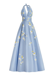 Bernadette - Monroe Daisy-Embroidered Dress - Blue - FR 36 - Moda Operandi