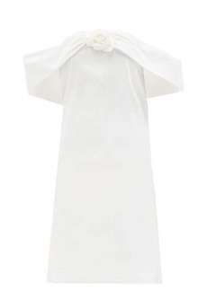 Bernadette - Sacha Off-shoulder Bow-back Taffeta Mini Dress - Womens - White