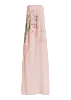Bernadette - Tilda Tulip-Embroidered Silk Gown - Pink - FR 36 - Moda Operandi