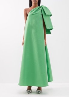 Bernadette - Winne One-shoulder Taffeta Gown - Womens - Green