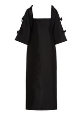 Bernadette - Women's Chloe Tie-Detailed Taffeta Maxi Dress - Black - Moda Operandi