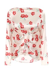 BERNADETTE Judy floral stretch-silk blouse