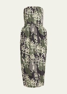 BERNADETTE Lena Floral-Print Strapless Midi Dress