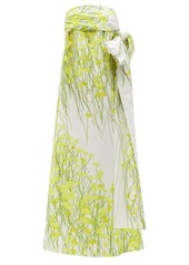 Bernadette Martin bow-embellished daisy-print taffeta dress