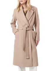 Bernardo Belted Wool Blend Longline Coat