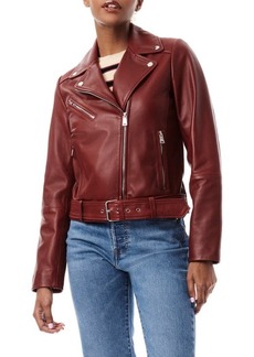 Bernardo Crop Leather Moto Jacket