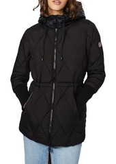 Bernardo Diamond Quilted Recycled Polyester Jacket in Black at Nordstrom