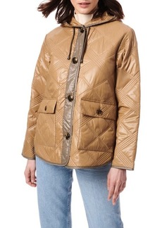 Bernardo Hooded Nylon Quilted Liner Jacket