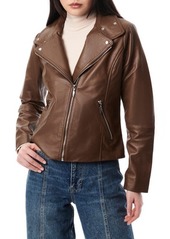Bernardo Lambskin Leather Moto Jacket