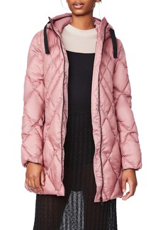 Bernardo Quilted Recycled Polyester Hooded Puffer Jacket in Putty Pink at Nordstrom