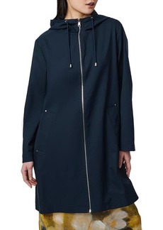 Bernardo Water Resistant Hooded Long Raincoat