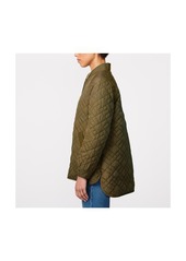 Bernardo Women's Geometric Quilt Liner Weight Jacket - Olive branch