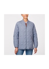 Bernardo Women's Geometric Quilt Liner Weight Jacket - Olive branch