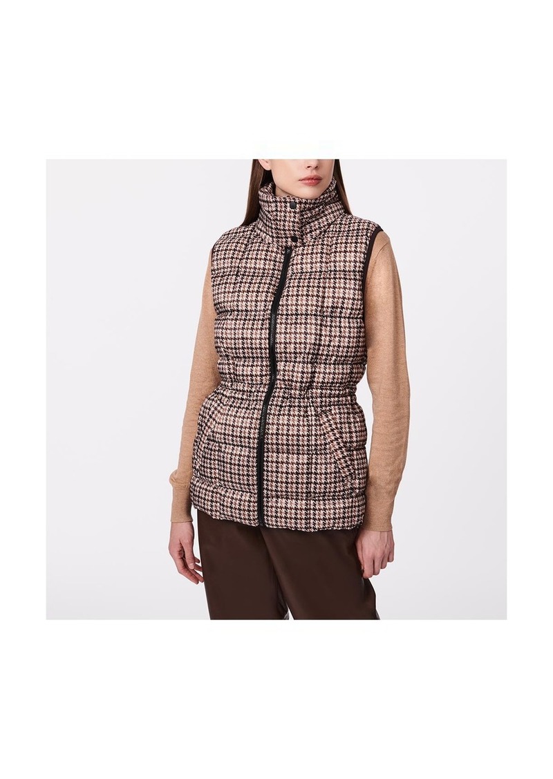 Bernardo Women's Houndstooth Anorak Vest Jacket - Multi brown