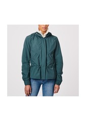 Bernardo Women's Short Hooded Rain Jacket - Galactic teal