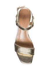 Bernardo Candace Metallic Leather Platform Sandals