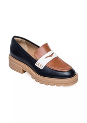 Bernardo Chandler Multi Leather Lug Sole Loafers