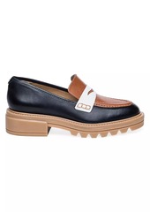 Bernardo Chandler Multi Leather Lug Sole Loafers