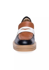 Bernardo Chandler Multi Leather Lug Sole Loafers