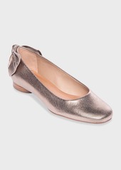 Bernardo Eloise Leather Bow Ballet Flats