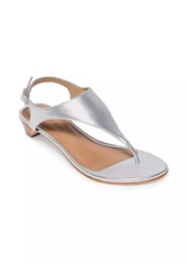 Bernardo Goldy Metallic Leather Demi Heel Sandals