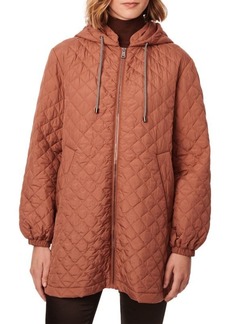 Bernardo Hooded Quilted Puffer Coat