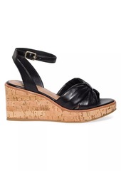 Bernardo Kearny Leather Wedge Sandals