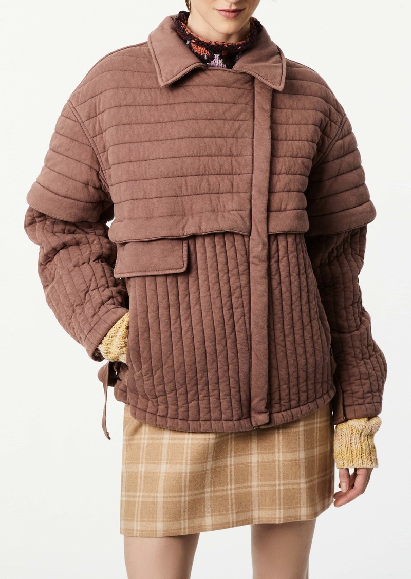 Bernardo Knit Quilted Jacket