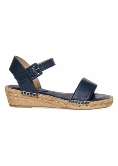 Bernardo Madrid Leather Espadrille Sandals